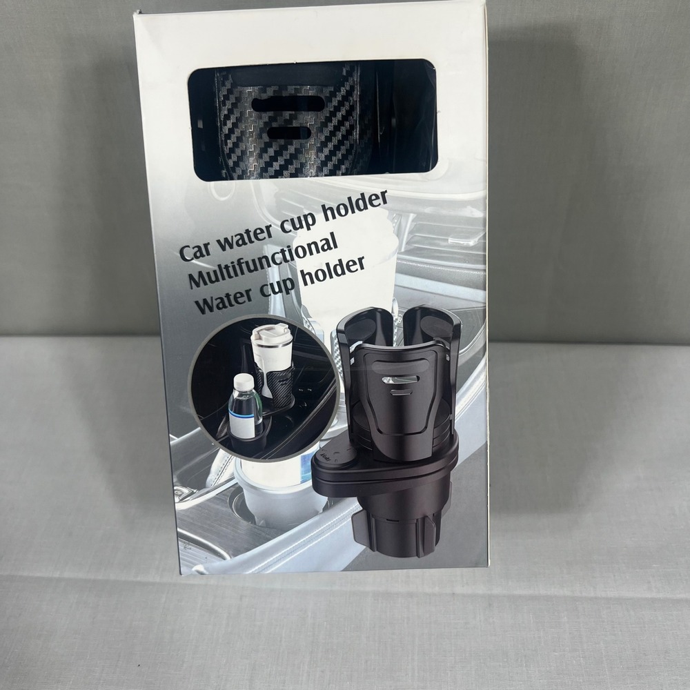 Unbranded Car Water Cup Holder 2-in-1 Multifunctional Black